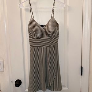 Black and off white striped dress- size small (Teeze Me)